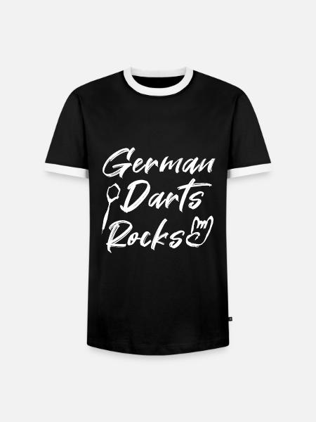 German Darts Rocks - Männer Kontrast-T-Shirt - Schwarz/Weiß