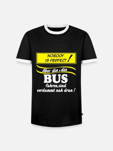 Bus Driver Bus Bus Driver Nobody (25) - Men's Ringer Shirt - black/white