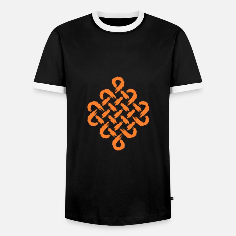 Infinity symbol Celtic symbol - Men's Ringer Shirt - black/white