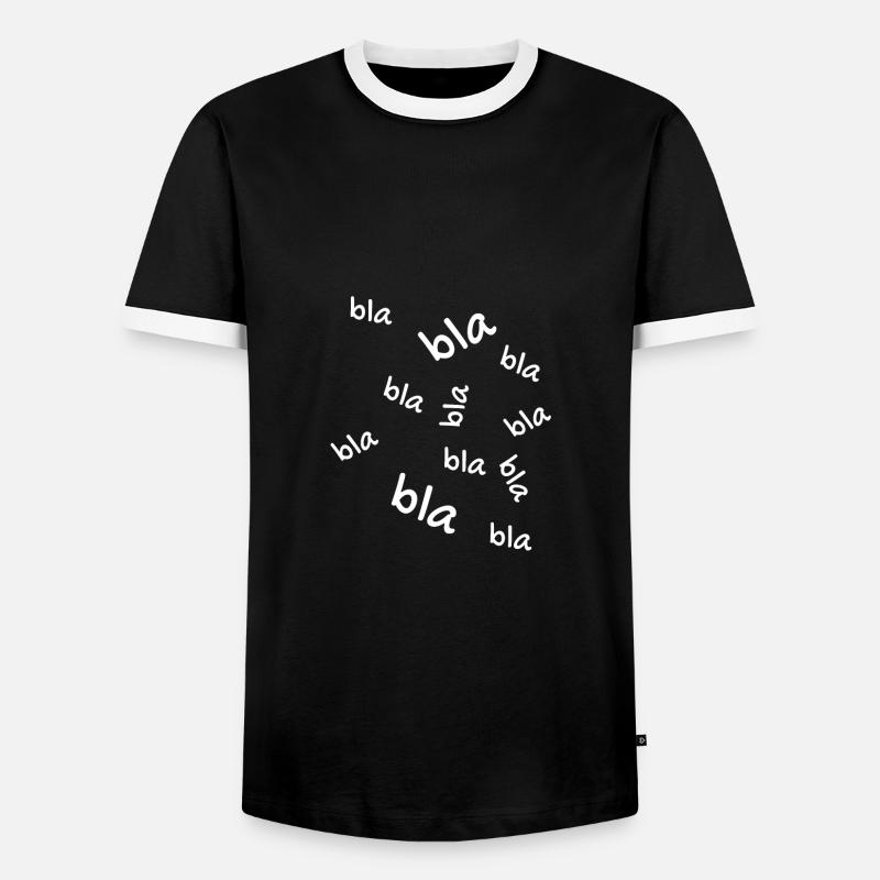 Bla bla bla - Männer Kontrast-T-Shirt - Schwarz/Weiß