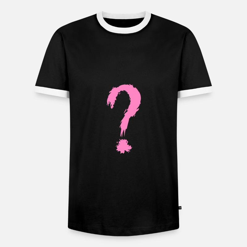 Question mark - Men's Ringer Shirt - black/white