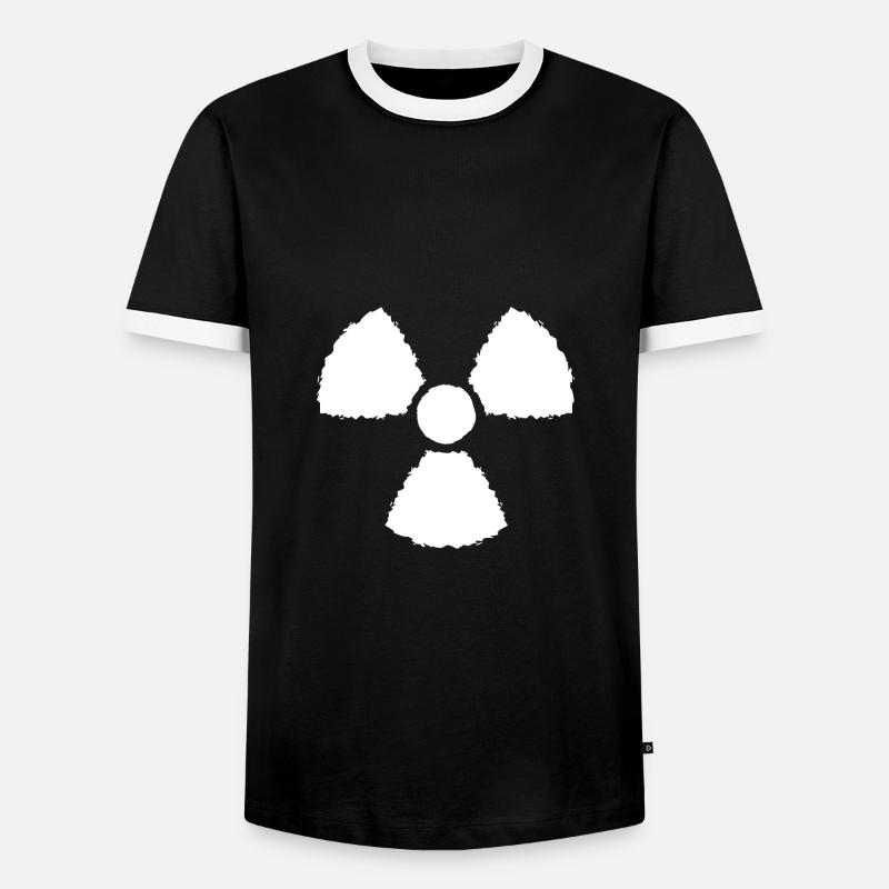 Nuklear Symbol Zeichen - Männer Kontrast-T-Shirt - Schwarz/Weiß