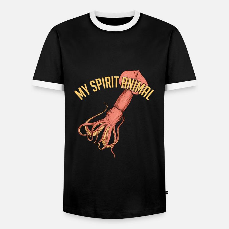 Kalmar Giant Squid - Men's Ringer Shirt - black/white