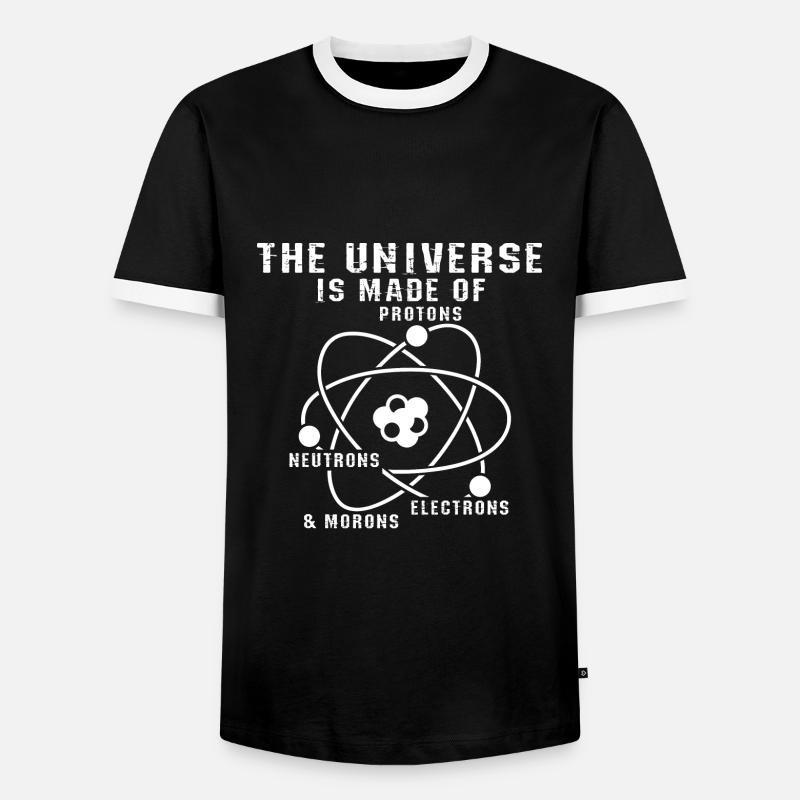 Physics universe - Men's Ringer Shirt - black/white