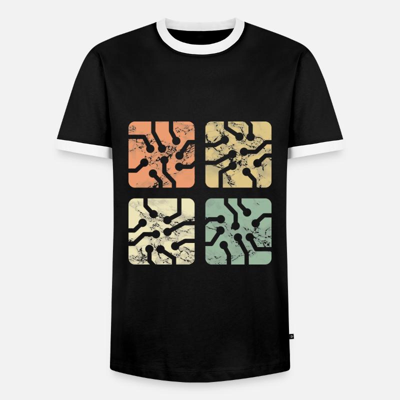 Electronics engineer board - Men's Ringer Shirt - black/white