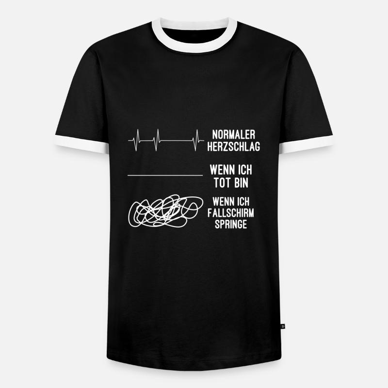 Fallschirm springen - Männer Kontrast-T-Shirt - Schwarz/Weiß