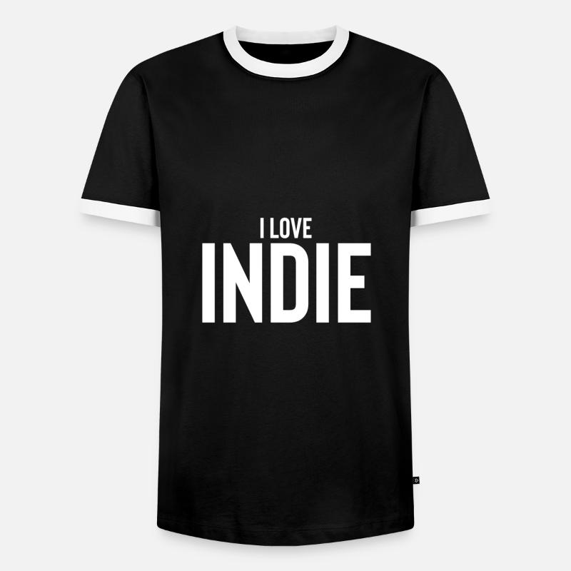 Indie - Männer Kontrast-T-Shirt - Schwarz/Weiß