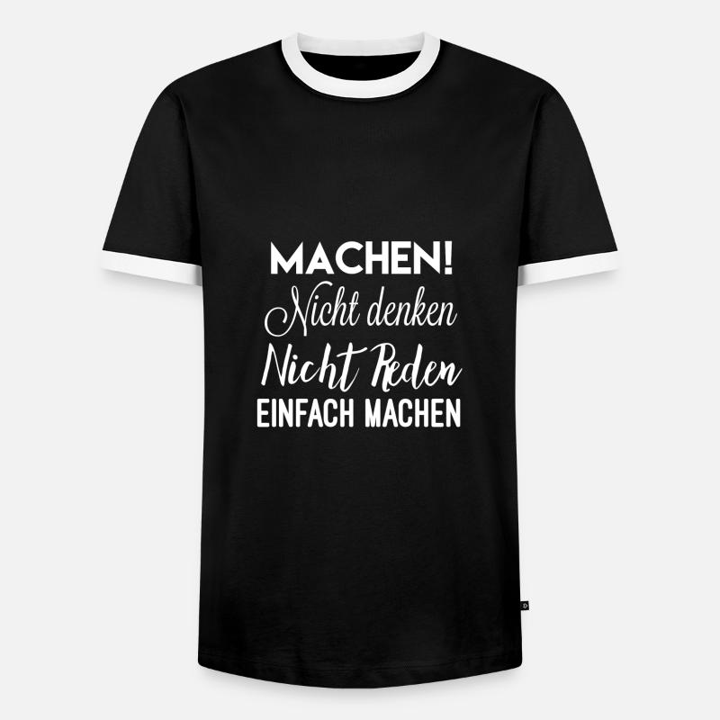 Einfach Machen - Männer Kontrast-T-Shirt - Schwarz/Weiß