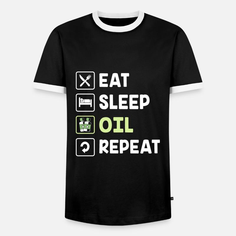 Ätherisches Öl - Männer Kontrast-T-Shirt - Schwarz/Weiß