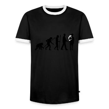 evolution_pfadfinder_2016_b_2c - Männer Kontrast-T-Shirt - Schwarz/Weiß - Vorne - AI Model Female 172 light (172cm) & AI Model Male 178 light (178cm)