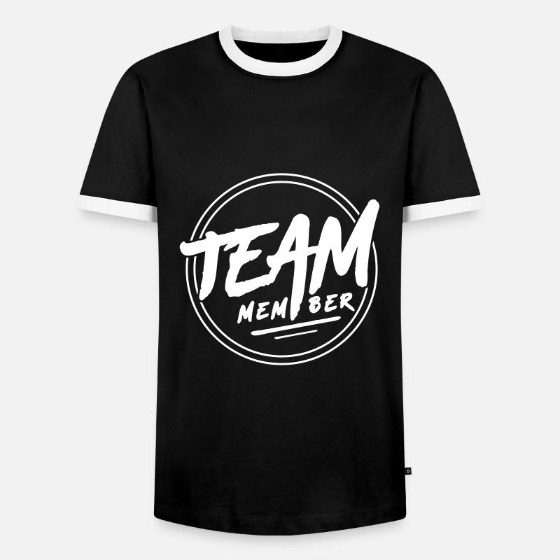Team Members - Men's Ringer Shirt - black/white