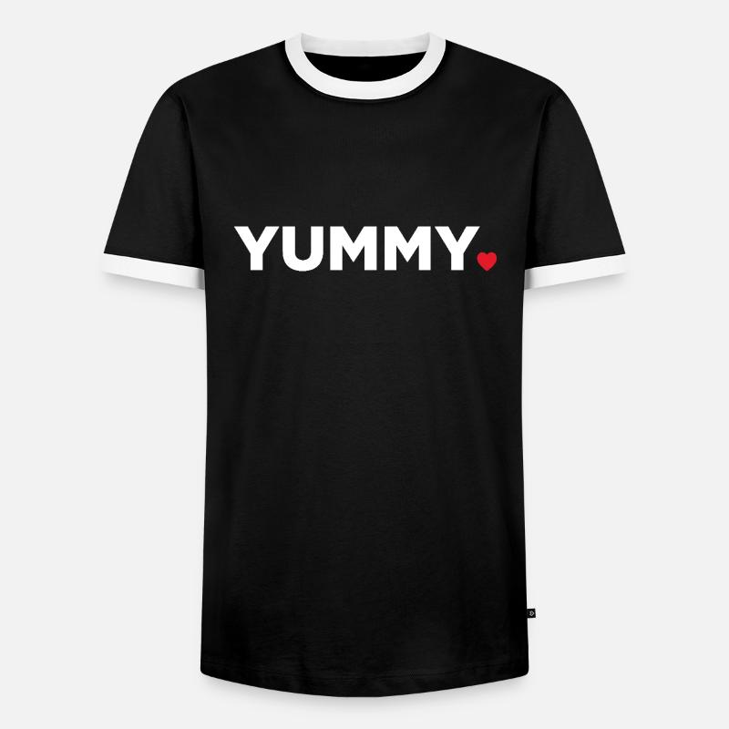 Lecker - Männer Kontrast-T-Shirt - Schwarz/Weiß