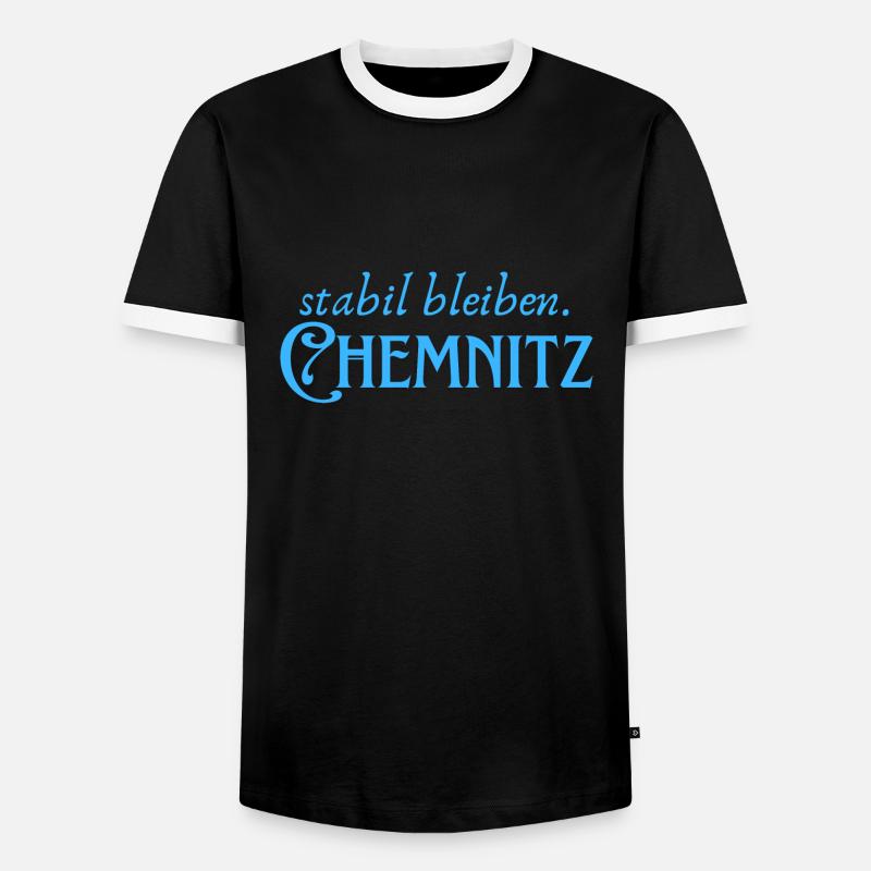 Stabil bleiben Chemnitz - Männer Kontrast-T-Shirt - Schwarz/Weiß
