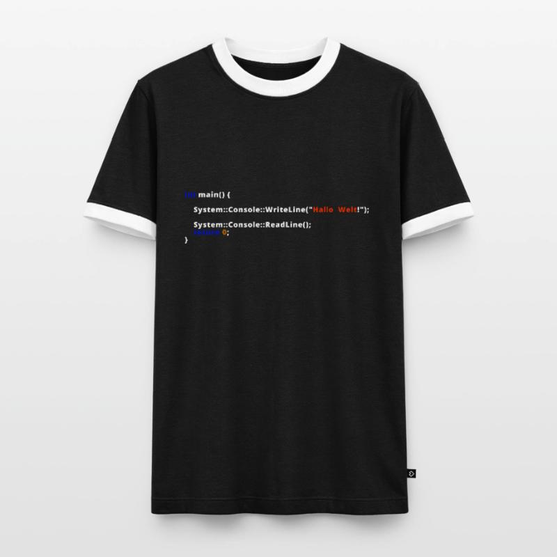 Programmierer Admin IT Code Nerd Hallo Welt EDV Männer Kontrast-T-Shirt