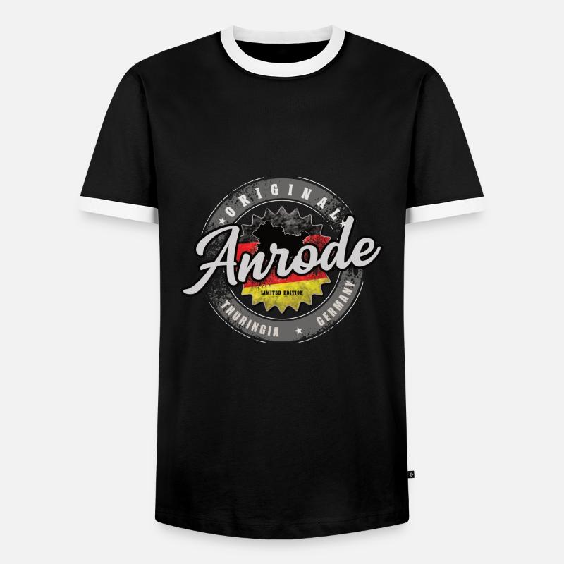Original Germany Thuringia Anrode - Men's Ringer Shirt - black/white