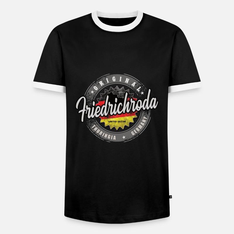 Original Germany Thüringen Friedrichroda - Männer Kontrast-T-Shirt - Schwarz/Weiß