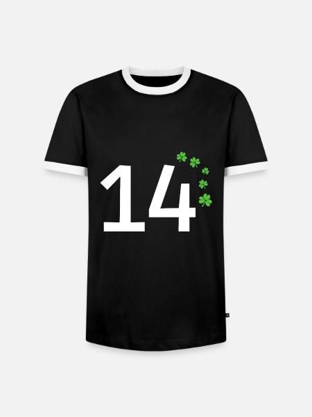 14 - T-shirt contrasté Homme - noir/blanc