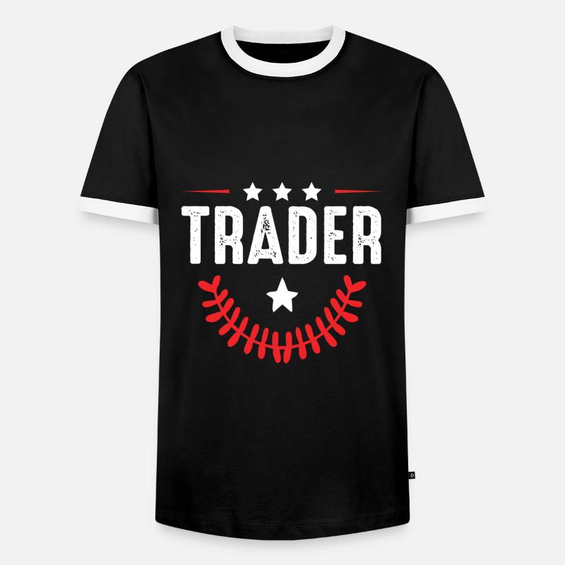 Trader Beruf - Männer Kontrast-T-Shirt - Schwarz/Weiß