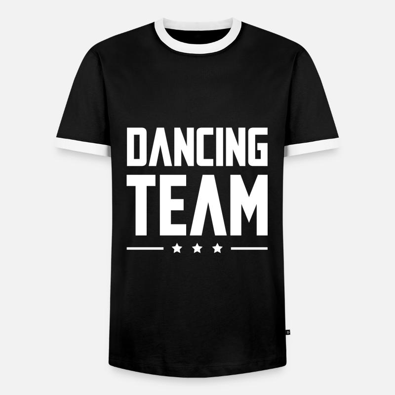 Dancing Team - Men's Ringer Shirt - black/white