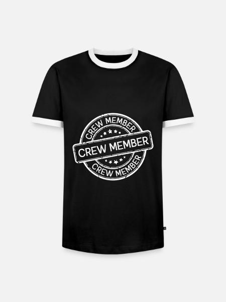 Crew Mitglied - Männer Kontrast-T-Shirt - Schwarz/Weiß