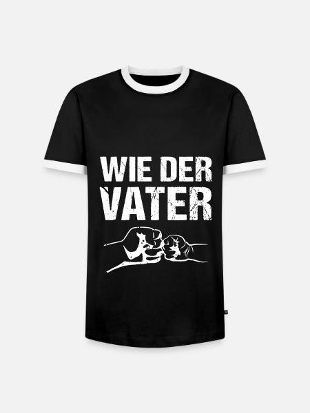 Wie der Vater - Männer Kontrast-T-Shirt - Schwarz/Weiß