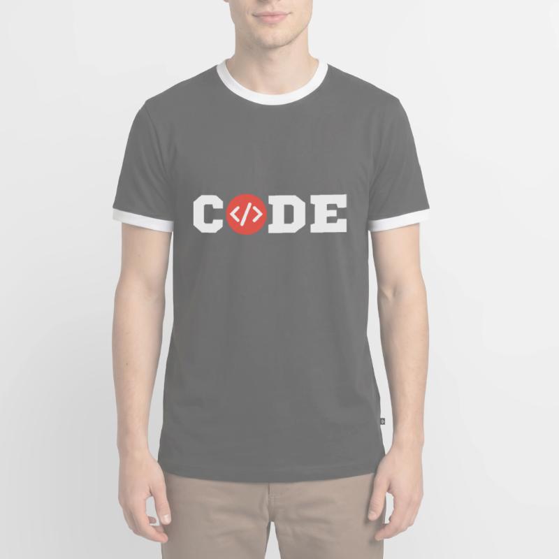 Coder Informaticien informaticien programmeur T-shirt contrasté Homme