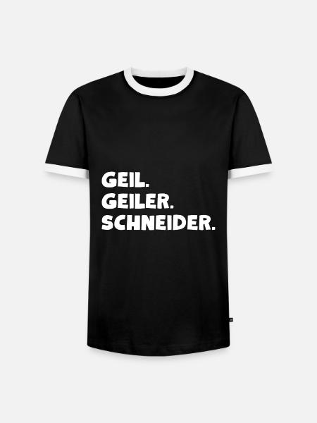 Geil. Geiler. Schneider - Männer Kontrast-T-Shirt - Schwarz/Weiß