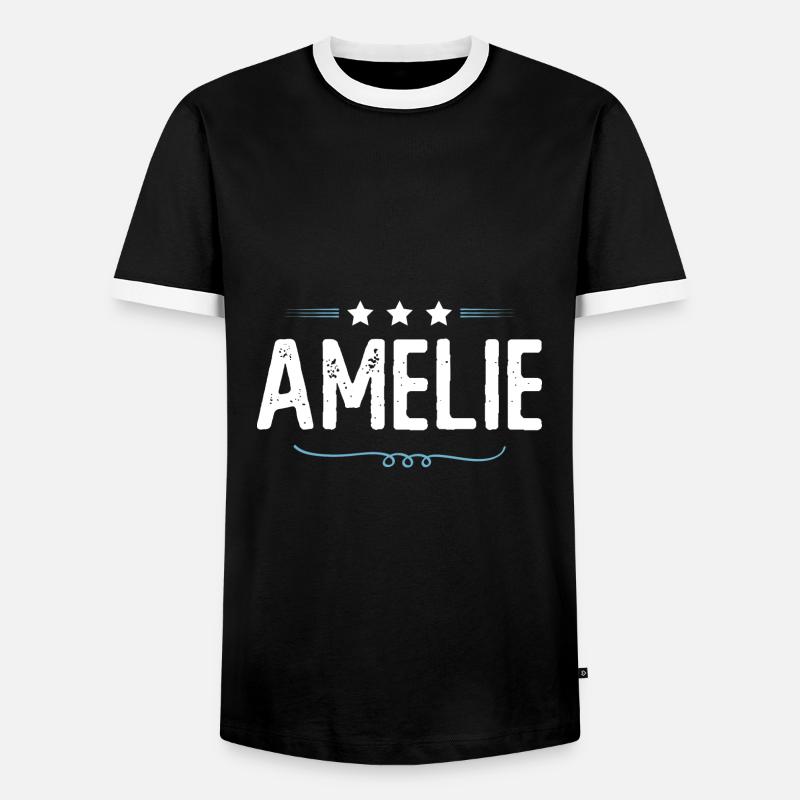 Amelie - Männer Kontrast-T-Shirt - Schwarz/Weiß