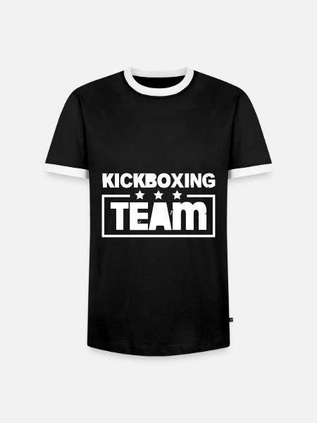 Kickboxing Team Bunt - Männer Kontrast-T-Shirt - Schwarz/Weiß