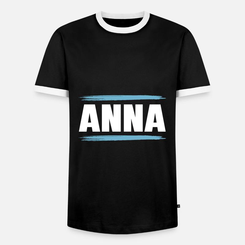 Anna - Männer Kontrast-T-Shirt - Schwarz/Weiß