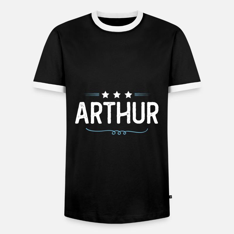 Arthur - Männer Kontrast-T-Shirt - Schwarz/Weiß