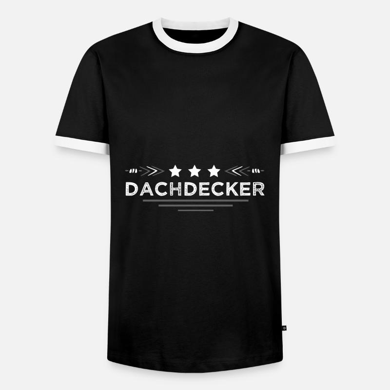 Dachdecker Beruf - Männer Kontrast-T-Shirt - Schwarz/Weiß