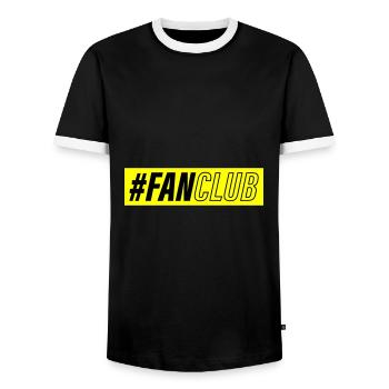 Fan Club Verein - Männer Kontrast-T-Shirt - Schwarz/Weiß - Vorne - AI Model Female 172 light (172cm) & AI Model Male 178 light (178cm)