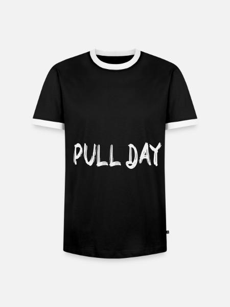 Pull day - Men's Ringer Shirt - black/white