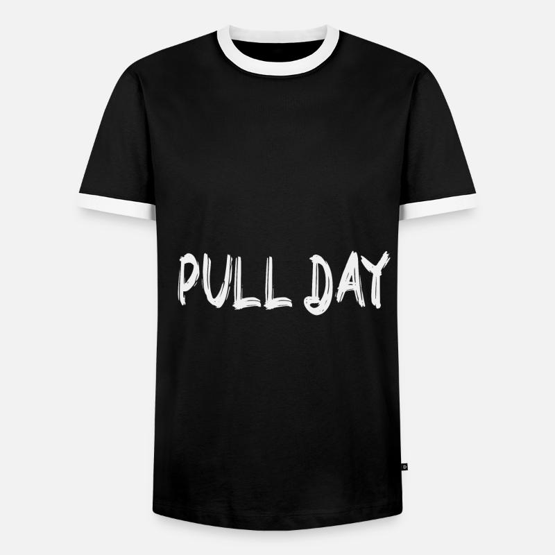 Pull day - Men's Ringer Shirt - black/white