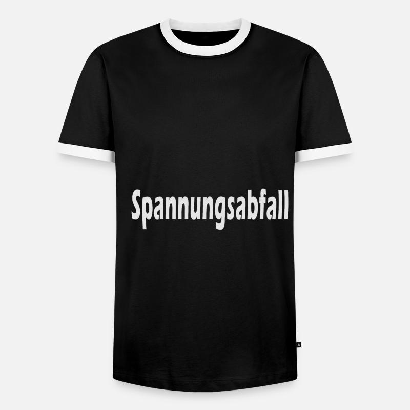 Spannungsabfall - Männer Kontrast-T-Shirt - Schwarz/Weiß