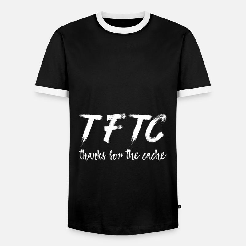 TFTC Geocaching Cache Shirt Geschenk - Männer Kontrast-T-Shirt - Schwarz/Weiß