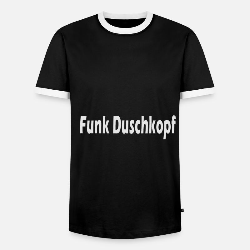 Funk Duschkopf - Männer Kontrast-T-Shirt - Schwarz/Weiß