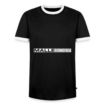 Malle 2025 - T-shirt contrasté Homme - noir/blanc - Devant - AI Model Female 172 light (172cm) & AI Model Male 178 light (178cm)