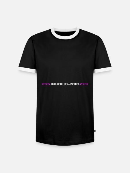 Junggesellenabschied herzchen - Männer Kontrast-T-Shirt - Schwarz/Weiß