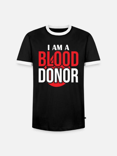 Blutspende Blutspenden Blutspender - Männer Kontrast-T-Shirt - Schwarz/Weiß