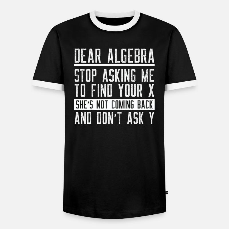 Math Mathematics Mathematician School Algebra - Men's Ringer Shirt - black/white