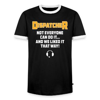 Bester Disponent Spruch Geschenk Beruf Logistik - Männer Kontrast-T-Shirt - Schwarz/Weiß - Vorne - AI Model Female 172 light (172cm) & AI Model Male 178 light (178cm)