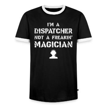 Bester Disponent Spruch Geschenk Beruf Logistik - Männer Kontrast-T-Shirt - Schwarz/Weiß - Vorne - AI Model Female 172 light (172cm) & AI Model Male 178 light (178cm)