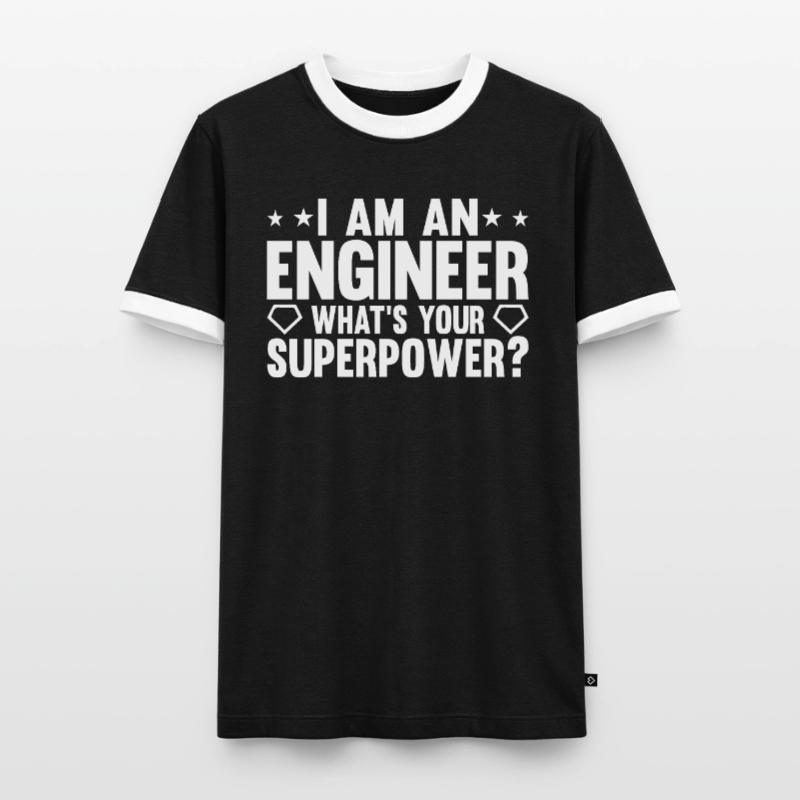 Engineer Brain Mechanical Engineering Electrical Engineering Math Men's Ringer Shirt