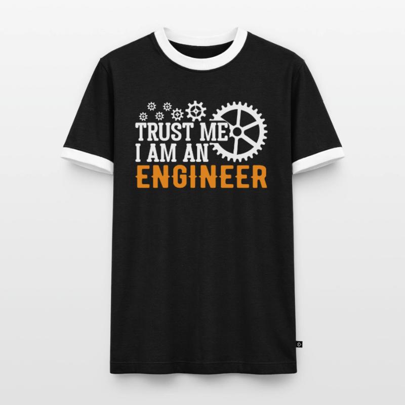 Engineer Brain Mechanical Engineering Electrical Engineering Math Men's Ringer Shirt