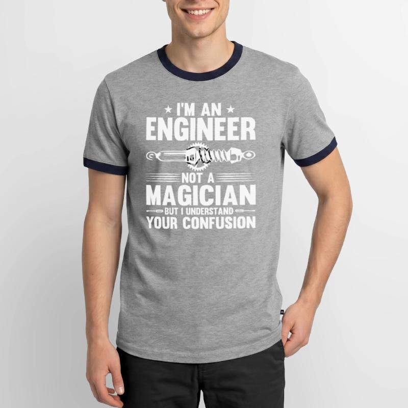 Engineer Brain Mechanical Engineering Electrical Engineering Math Men's Ringer Shirt