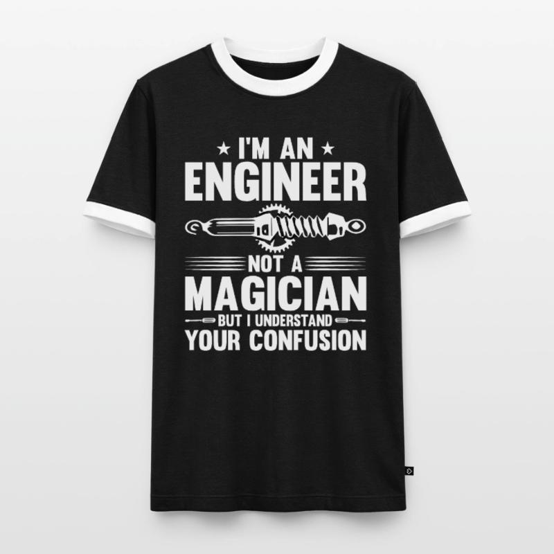 Engineer Brain Mechanical Engineering Electrical Engineering Math Men's Ringer Shirt