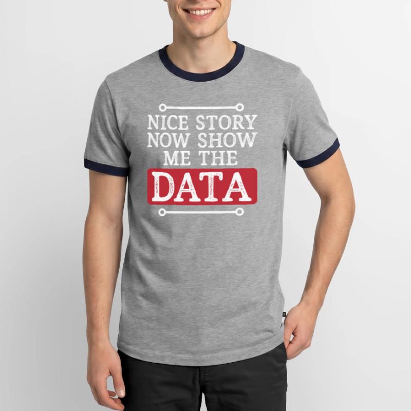 Deep Learning, Machine Learning, AI, AI Data Analysis Men's Ringer Shirt