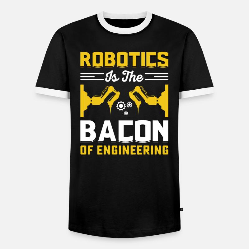 Roboter Programmierer Automatisierungstechniker - Männer Kontrast-T-Shirt - Schwarz/Weiß